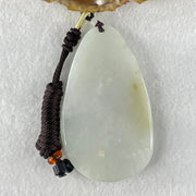Type A Faint Green Lavender with Faint Yellow Patch Jadeite Bird with Flowers Pendant 79.61g 78.7 by 47.1 by 12.2mm - Huangs Jadeite and Jewelry Pte Ltd