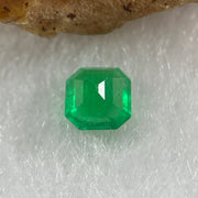 Natural Colombia Vivid Green Emerald (Beryl) Cut-Cornered Square Step cut 0.48ct 4.8 by 4.7 by 3.3mm - Huangs Jadeite and Jewelry Pte Ltd