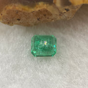 Natural Colombia Green Emerald (Beryl) Cut-Cornered Rectangular step cut 0.64ct 4.9 by 4.7 by 3.7mm - Huangs Jadeite and Jewelry Pte Ltd