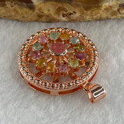 Natural Tourmaline Crystal in S925 Sliver Spinning Pendant 5.95g 3.8 by-1Pcs 3.5 by 1.0mm-12Pcs - Huangs Jadeite and Jewelry Pte Ltd