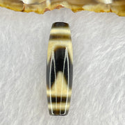 Natural Powerful Tibetan Old Oily Agate Tiger Tooth Daluo Dzi Bead Heavenly Master (Tian Zhu) 7.47g 38.9 by 11.3mm - Huangs Jadeite and Jewelry Pte Ltd