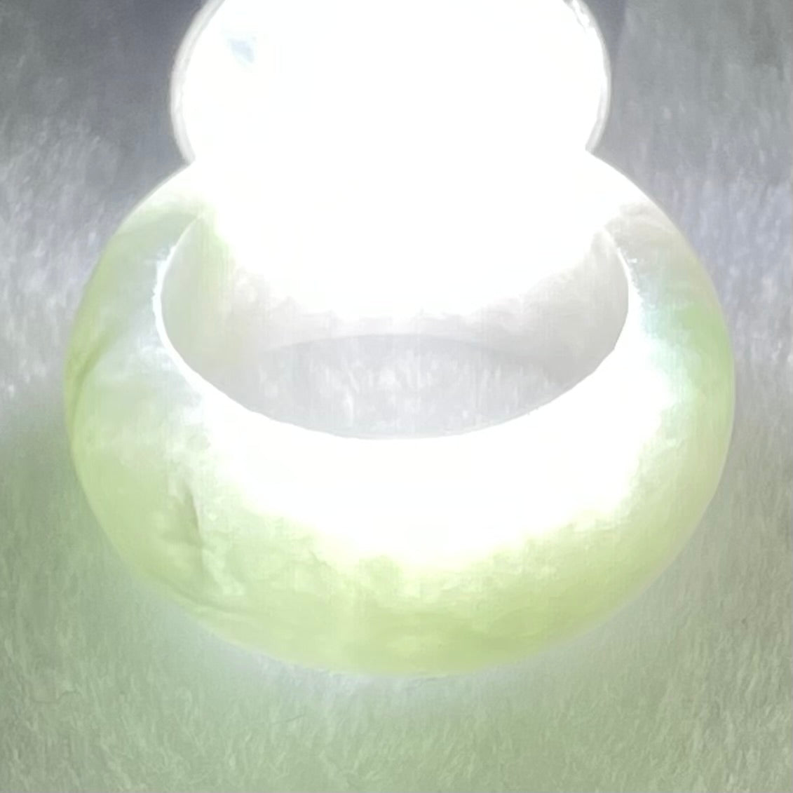 Type A Light Lavender with Green Patches Jadeite Ring 11.08g 11.3 by 8.9mm US9.8 HK22 (Slight Internal Line) - Huangs Jadeite and Jewelry Pte Ltd