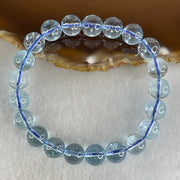 Good Grade Natural Blue Topaz Beads Bracelet 29.22g 15.5cm 9.3mm 21 Beads - Huangs Jadeite and Jewelry Pte Ltd