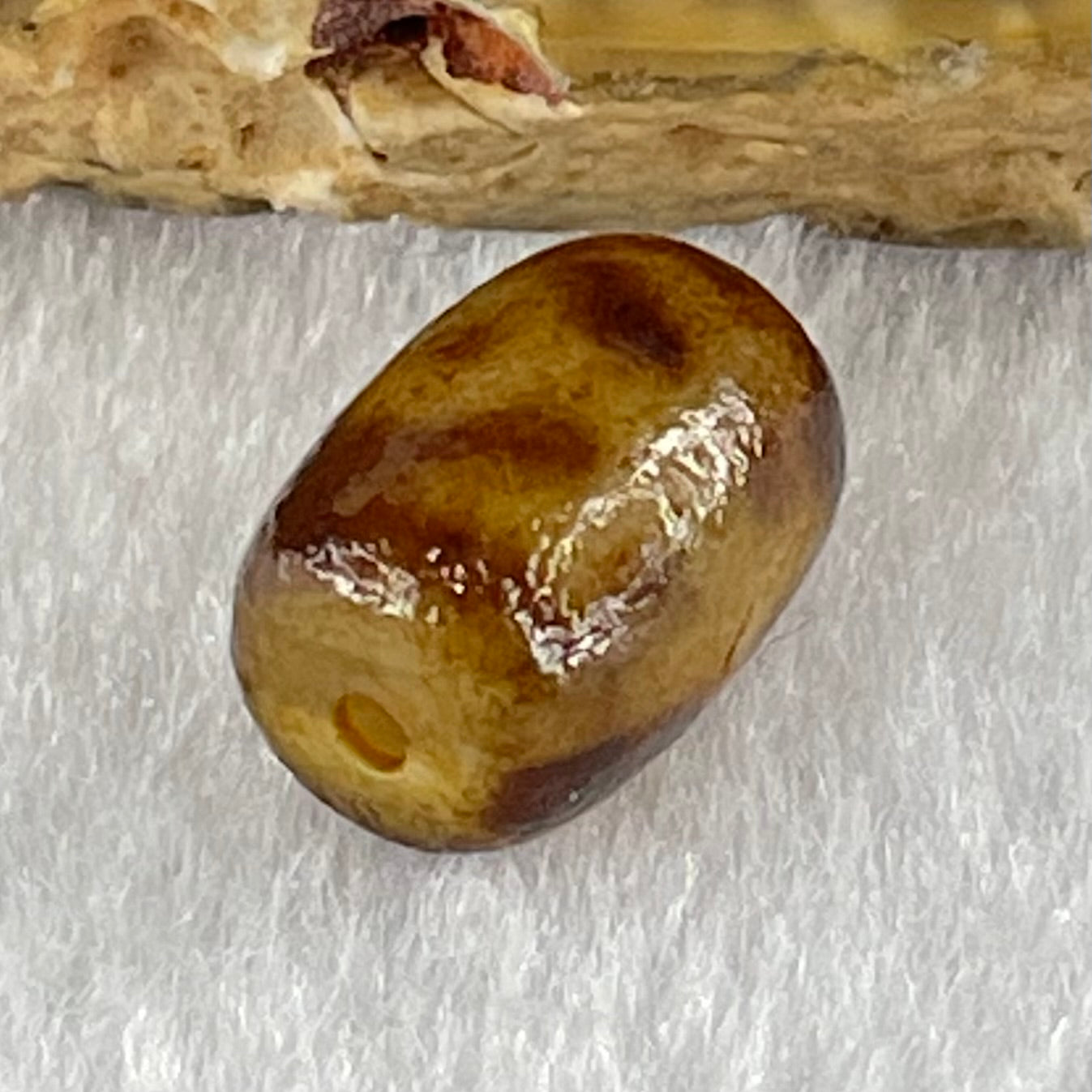 Natural Powerful Tibetan Old Oily Agate Patina Guiren Tairen Human Dzi Bead Totem Amulet Heavenly Master (Tian Zhu) 贵人天诛 1.50g 11.9 by 8.8mm - Huangs Jadeite and Jewelry Pte Ltd