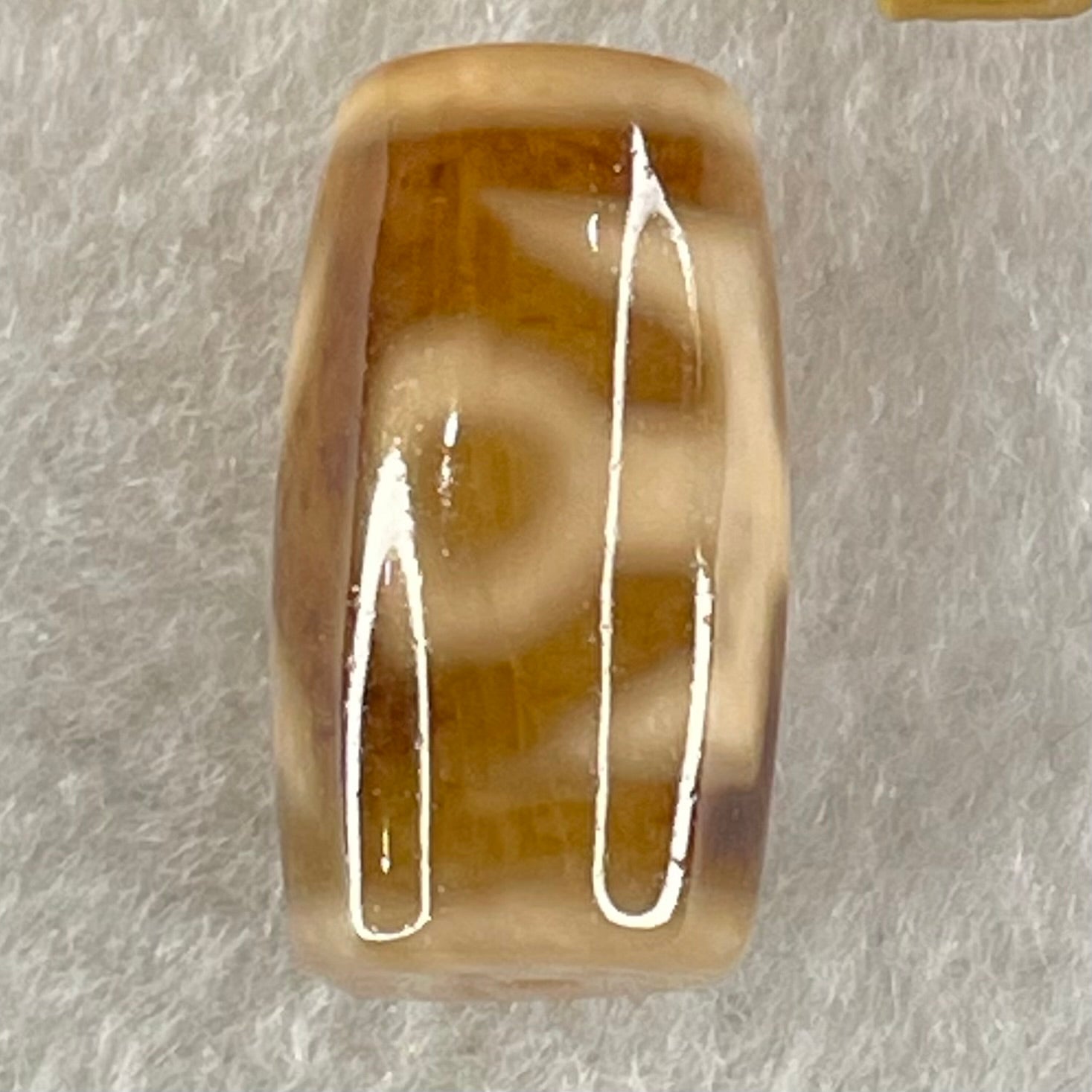 Natural Powerful Tibetan Old Oily Agate Patina Guiren Tairen Human Dzi Bead Totem Amulet Heavenly Master (Tian Zhu) 贵人天诛 4.84g 20.6 by 11.7mm - Huangs Jadeite and Jewelry Pte Ltd