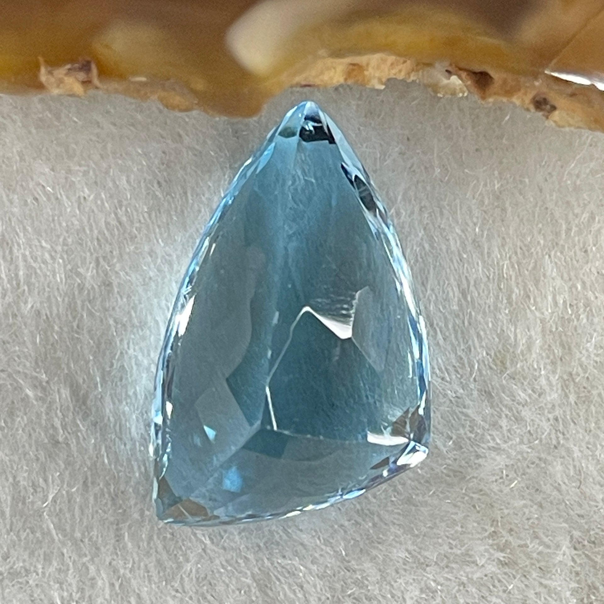 Natural Sky Blue Topaz Trillion Shape 13.01ct 18.4 by 11.6 by 8.5mm - Huangs Jadeite and Jewelry Pte Ltd