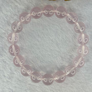 Natural Rose Quartz Beads Bracelet 天然玫瑰石英珠手链 34.47g 17cm 11.4mm 18 Beads - Huangs Jadeite and Jewelry Pte Ltd