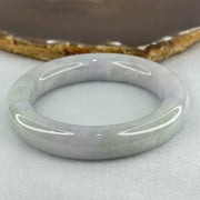 Type A Light Lavender with Light Green Parches Jadeite Bangle Internal Diameter 54.5mm 81.60g 13.0 by 11.8mm (Very Slight Internal Lines) - Huangs Jadeite and Jewelry Pte Ltd