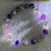 Natural Super 7 Beads Bracelet 17.50g 15.5cm 8.5mm 23 Beads - Huangs Jadeite and Jewelry Pte Ltd