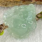 Type A Light Green Lavender Jadeite Male Pixiu String Bracelet 5.50g 16cm 16.3 by 13.9 by 10.1mm - Huangs Jadeite and Jewelry Pte Ltd