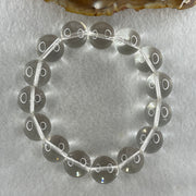 Natural Clear Quartz Beads Bracelet 60.66g 16.5cm 14.4mm 15 Beads - Huangs Jadeite and Jewelry Pte Ltd