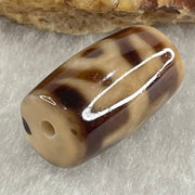 Natural Powerful Tibetan Old Oily Agate Patina Guiren Tairen Human Dzi Bead Totem Amulet Heavenly Master (Tian Zhu) 贵人天诛 4.73g 19.8 by 11.7mm - Huangs Jadeite and Jewelry Pte Ltd