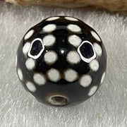 Natural Powerful Tibetan Old Oily Agate 50 Eyes Dzi Bead Heavenly Master (Tian Zhu) 五十眼天诛 1.47g 10.2 by 10.4mm - Huangs Jadeite and Jewelry Pte Ltd