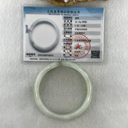 Natural Type A Faint Green Faint Lavender Jadeite Bangle 36.18g Inner Diameter 51.5mm 12.4 by 6.3mm (Very Very Slight Internal Lines) - Huangs Jadeite and Jewelry Pte Ltd