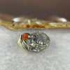 925 Sliver Cai Shen Ye God of Fortune / Wealth With Nan Hong/Red Agate Bracelet Charm 8.22g by 21.5 by 14.5 by 12.7 mm - Huangs Jadeite and Jewelry Pte Ltd