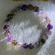 Natural Super 7 Beads Bracelet 19.66g 16cm 8.8mm 22 Beads - Huangs Jadeite and Jewelry Pte Ltd