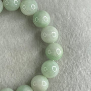 Type A Light Green Jadeite Beads Bracelet 48.85g 15cm 12.6mm 16 Beads - Huangs Jadeite and Jewelry Pte Ltd