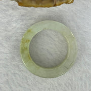 Type A Light Green and Yellow Brown Patches Jadeite Ring 8.91g 9.0 by 4.4mm US8 HK17.6 - Huangs Jadeite and Jewelry Pte Ltd