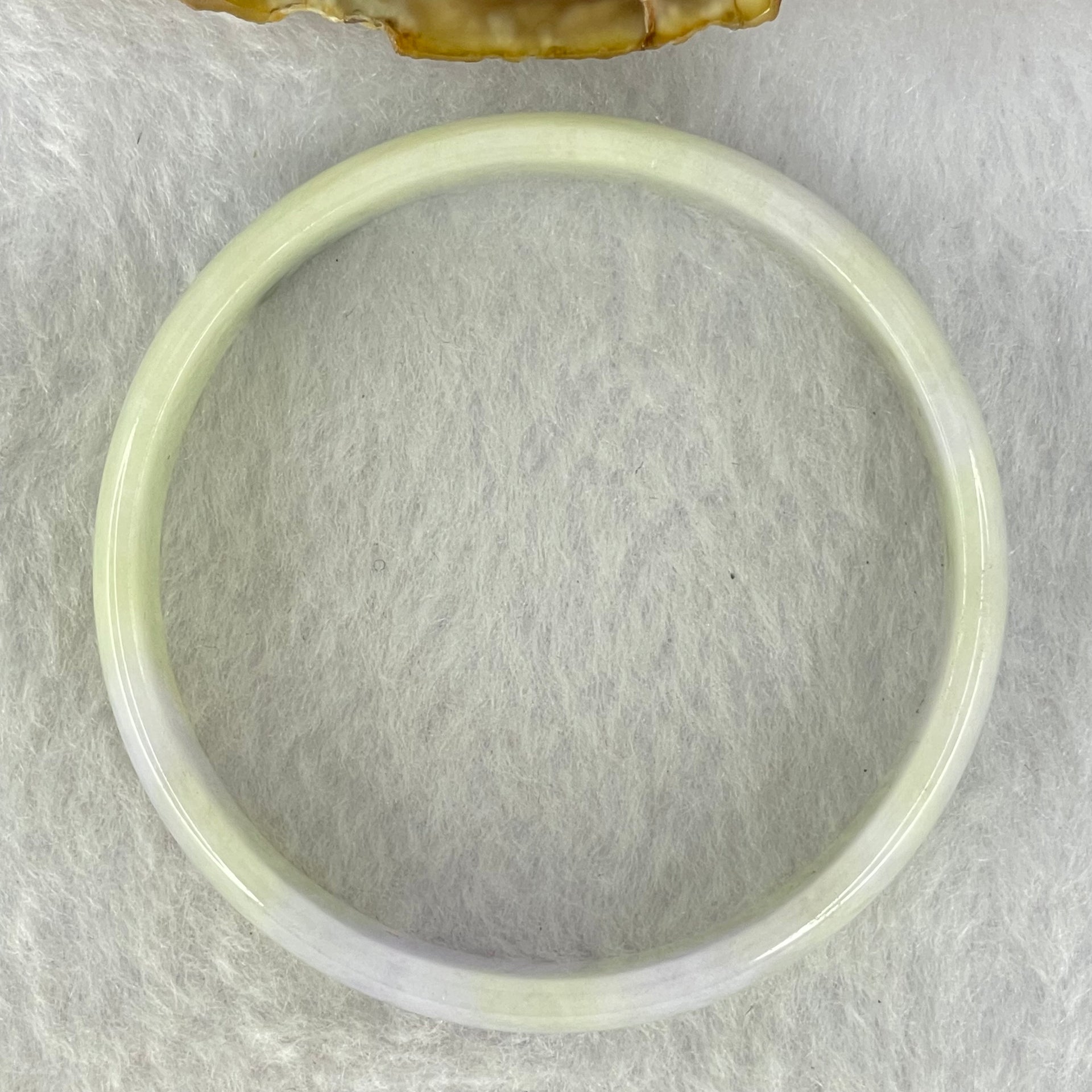 Type A Lavender and Green Jadeite Bangle Internal Diameter 52.0mm 24.79g 13.4 by 4.1mm (External Rough) - Huangs Jadeite and Jewelry Pte Ltd