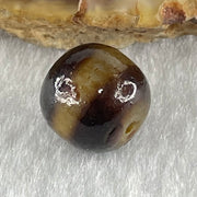 Natural Powerful Tibetan Old Oily Agate 1 Line Dzi Bead Heavenly Master (Tian Zhu) 1.81g 10.0 by 10.8mm - Huangs Jadeite and Jewelry Pte Ltd