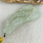 Type A Jelly Light Green Jadeite Buddha and Good Vs Evil Pendant 31.00g 61.2 by 27.0 by 11.4mm - Huangs Jadeite and Jewelry Pte Ltd