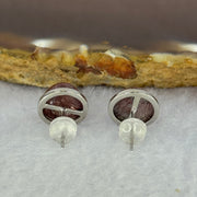 Good Grade Natural Super 7 S925 Silver Earrings 2.28g 8.6 by 5.0mm - Huangs Jadeite and Jewelry Pte Ltd