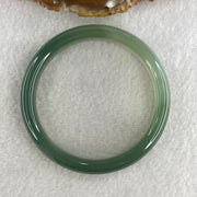 Certified Natural Icy Green Agate Bangle 33.52g Internal Diameter 58.3mm 10.7 by 7.5mm ( Perfect) - Huangs Jadeite and Jewelry Pte Ltd