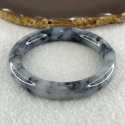 Type A Natural Wuji Grey with Lavender and Spicy Green Spots Jadeite Bangle 59.29g Internal Diameter 54.5mm 10.6 by 10.8mm (Perfect) - Huangs Jadeite and Jewelry Pte Ltd