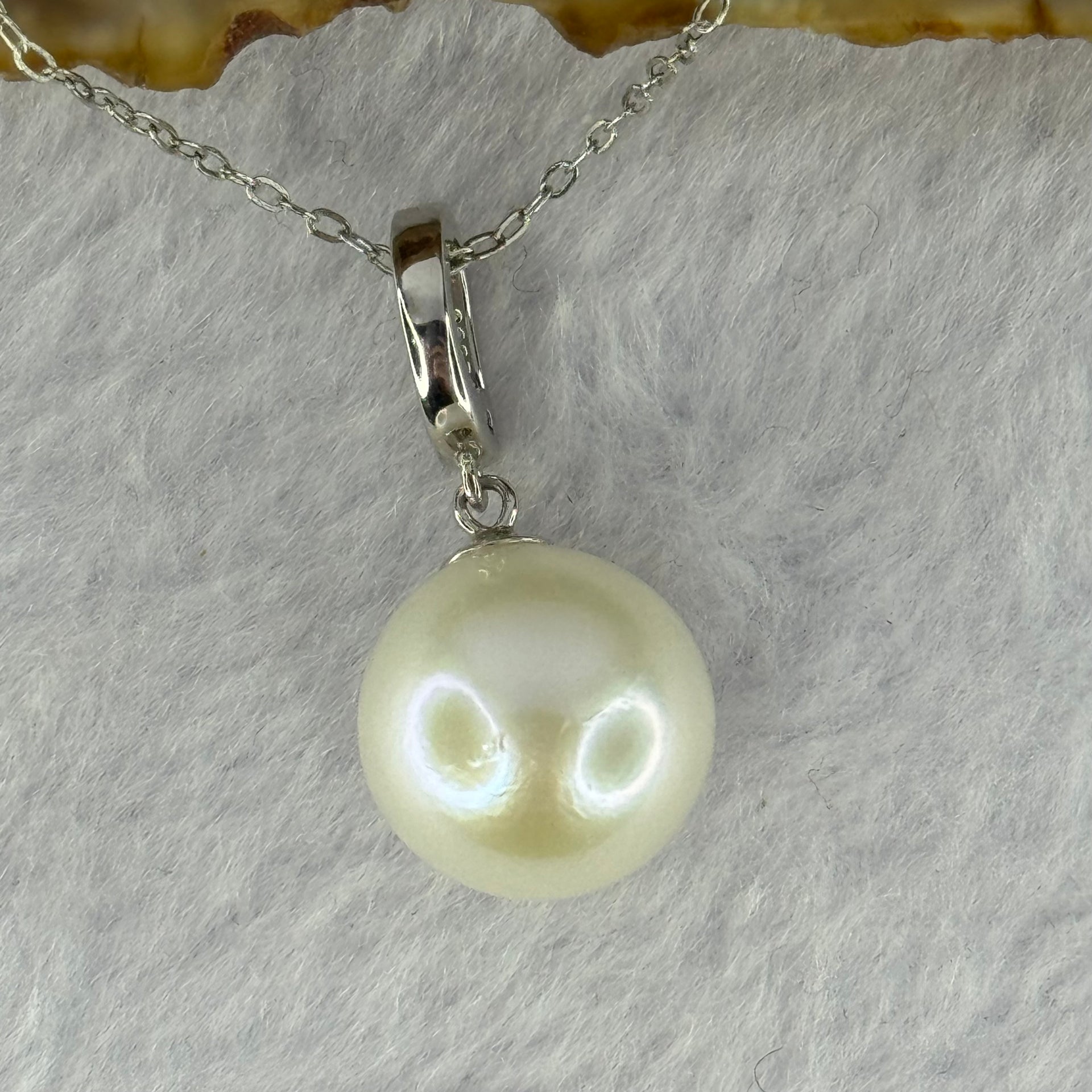 Natural Pearl in S925 Sliver Multi Purpose Pendant Clasp in S925 Silver Necklace 3.90g 12.3mm - Huangs Jadeite and Jewelry Pte Ltd