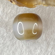 Natural Powerful Tibetan Old Oily Agate 1 Line Dzi Bead Heavenly Master (Tian Zhu) 1.87g 9.8 by 10.9mm - Huangs Jadeite and Jewelry Pte Ltd