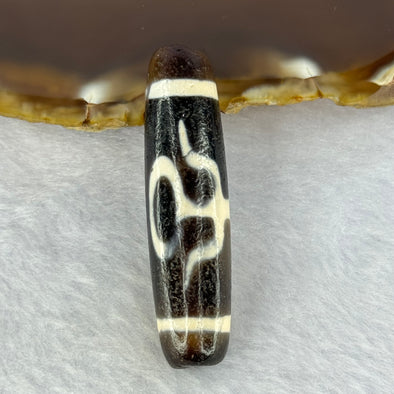 Natural Powerful Tibetan Old Oily Agate Patina Guiren Tairen Human Dzi Bead Totem Amulet Heavenly Master (Tian Zhu) 贵人天诛 12.00g 47.7 by 12.5mm - Huangs Jadeite and Jewelry Pte Ltd