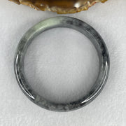 Certified Natural Type A Wuji Grey with Light Green Spot Jadeite Bangle 53.527g Internal Diameter 57.7mm 14.2 by 7.4mm (Very Slight Internal Lines) - Huangs Jadeite and Jewelry Pte Ltd