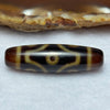 Natural Powerful Tibetan Old Oily Agate 6 Eyes Dzi Bead Heavenly Master (Tian Zhu) 六眼天诛 7.83g 39.5 by 11.5mm - Huangs Jadeite and Jewelry Pte Ltd