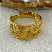 999 Gold Plated Ring (Adjustable Size) 5.56g 12.1 by 1.9mm - Huangs Jadeite and Jewelry Pte Ltd