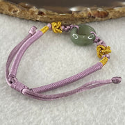 Type A Blueish Green Jadeite Ping An Kou String Bracelet 3.02g 15.0 by 6.6mm - Huangs Jadeite and Jewelry Pte Ltd