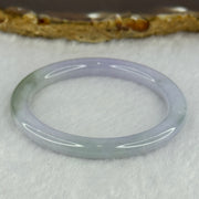 Type A Lavender with Green Patch Jadeite Bangle 15.28g Internal Diameter 42.7mm 5.7 by 6.3mm - Huangs Jadeite and Jewelry Pte Ltd