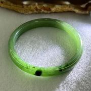 Baby or Kids Type A Green Jadeite Bangle Internal Diameter 44.4mm 13.44g 7.4 by 4.6mm (Slight Internal Lines) - Huangs Jadeite and Jewelry Pte Ltd