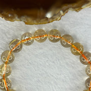 Natural Golden Rutilated Quartz Beads 天然金发水晶手链 25.27g 16.5cm 9.9mm 20 Beads - Huangs Jadeite and Jewelry Pte Ltd
