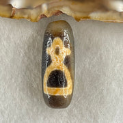 Natural Powerful Tibetan Old Oily Agate Double Cai Shen Dzi Bead Heavenly Master (Tian Zhu) 双财神长天珠 5.80g 29.3 by 11.2mm - Huangs Jadeite and Jewelry Pte Ltd