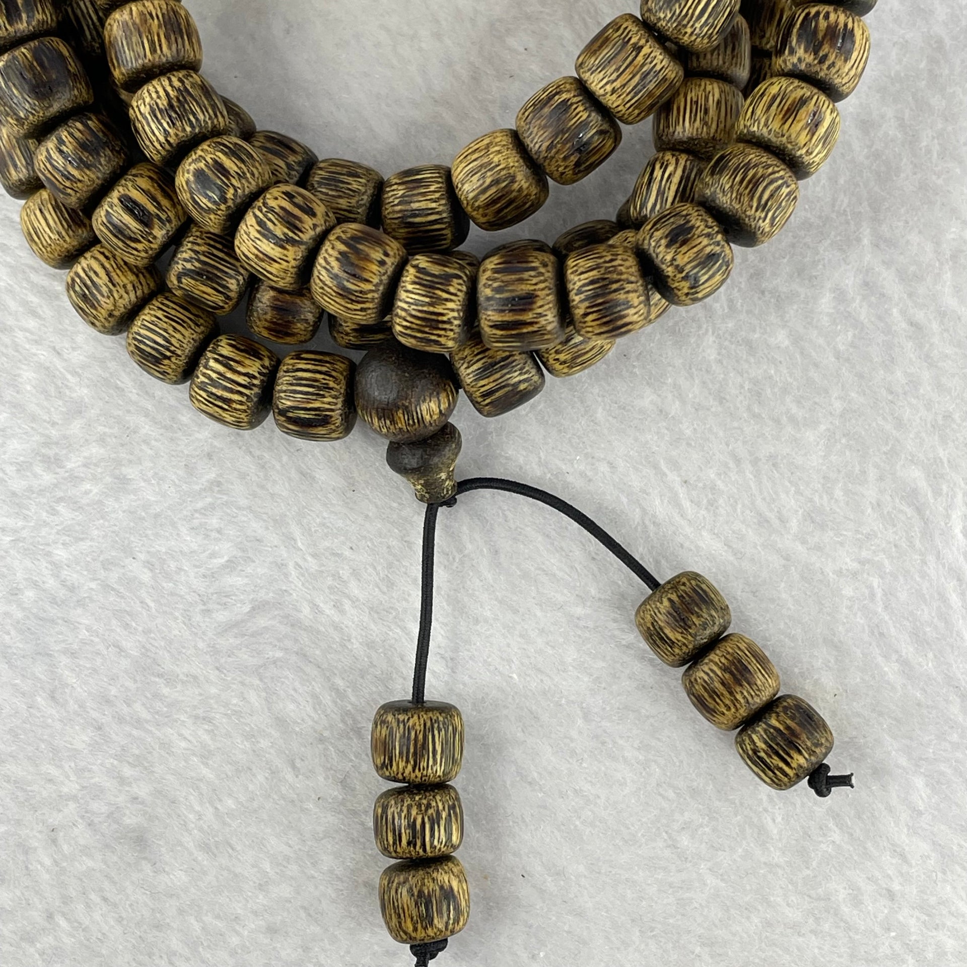 Natural Wild Vietnam Lu Qi Nan Agarwood Beads Necklace 32.00g 50cm 8.9mm 108 + 6 Beads - Huangs Jadeite and Jewelry Pte Ltd
