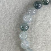 Natural Type A Semi Icy Lavender with Blueish Green Piao Hua Jadeite Beads Bracelet 15.79g 15cm 7.2mm 26Beads - Huangs Jadeite and Jewelry Pte Ltd