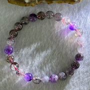 Natural Super 7 Beads Bracelet 19.26g 17cm 8.3mm 25 Beads - Huangs Jadeite and Jewelry Pte Ltd