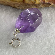 Natural Amethyst Pebble Pendant 2.91g 16.5 by 11.3mm - Huangs Jadeite and Jewelry Pte Ltd