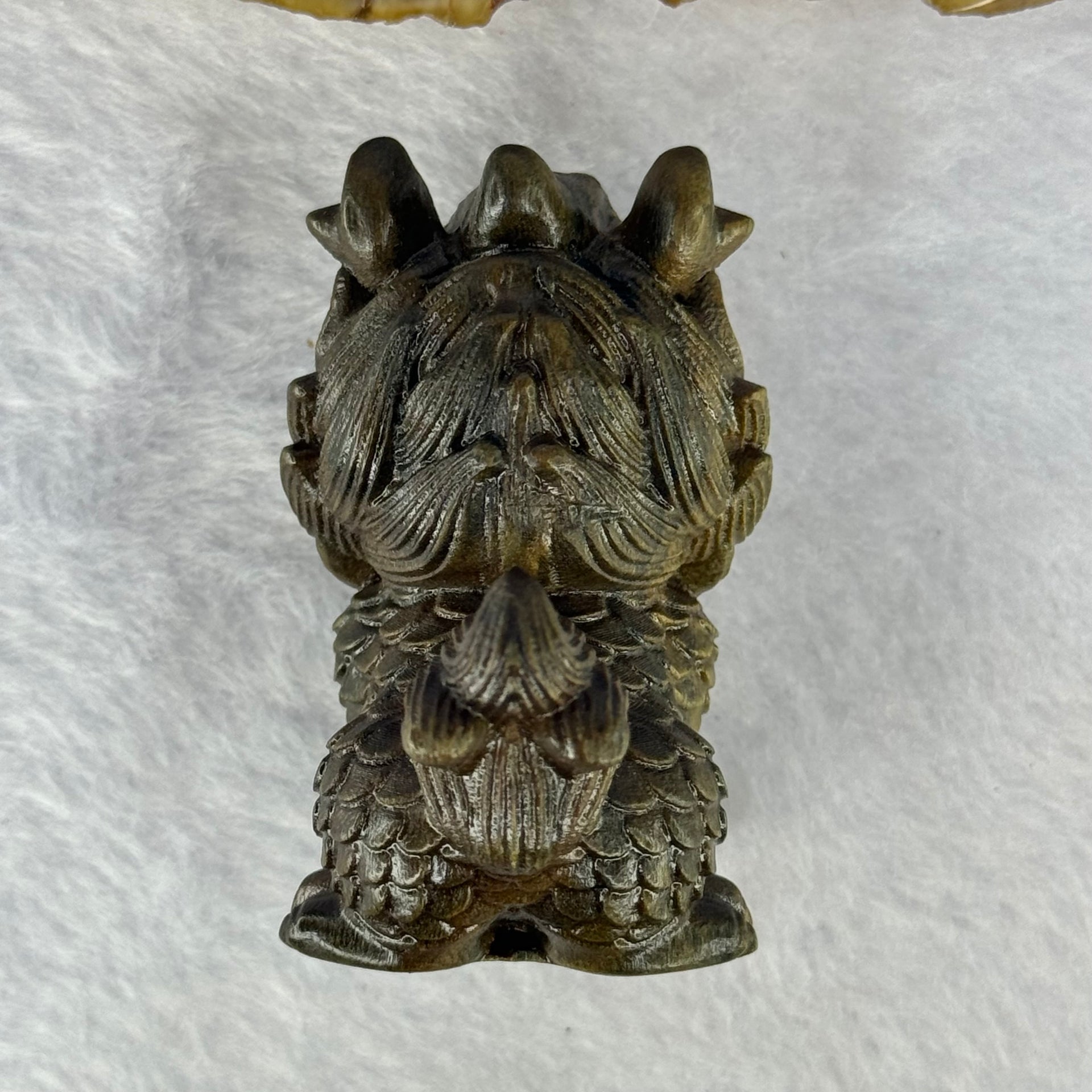 Natural Wooden Kirin Display 天然绿檀麒麟摆件 36.59g 48.7 by 33.3 by 54.1mm - Huangs Jadeite and Jewelry Pte Ltd