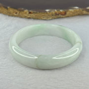 Type A Light Green Jadeite Bangle 41.68g Internal Diameter 52.2mm 12.9 by 7.2mm (Slight External Rough) - Huangs Jadeite and Jewelry Pte Ltd