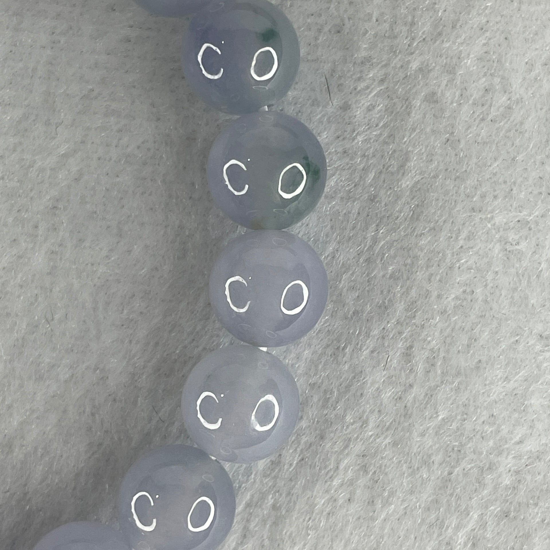 Certified High Grade Natural Type A Jelly Full Intense Lavender Jadeite Beads Bracelet 31.05g 16cm 10.1mm 20 Beads - Huangs Jadeite and Jewelry Pte Ltd