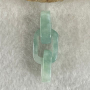 Type A Blueish Green with Faint White Jadeite Rolo Link Chain for Setting 2.41g 15.1 by 10.2 by 3.3mm - Huangs Jadeite and Jewelry Pte Ltd