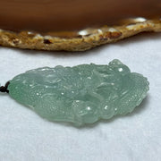 Type A Lavender Green Jadeite Dragon Pendent 47.71g 66.7 by 40.8 by 11.2mm - Huangs Jadeite and Jewelry Pte Ltd