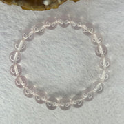 Natural Rose Quartz Beads Bracelet 天然玫瑰石英珠手链 23.44g 16.5cm 9.4mm 21 Beads - Huangs Jadeite and Jewelry Pte Ltd