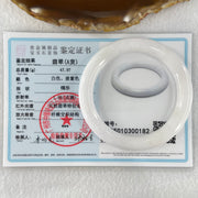 Type A White to Faint Lavender Jadeite Bangle 47.97 Internal Diameter 55.6mm 9.3 by 9.8mm (Close to Perfect) - Huangs Jadeite and Jewelry Pte Ltd